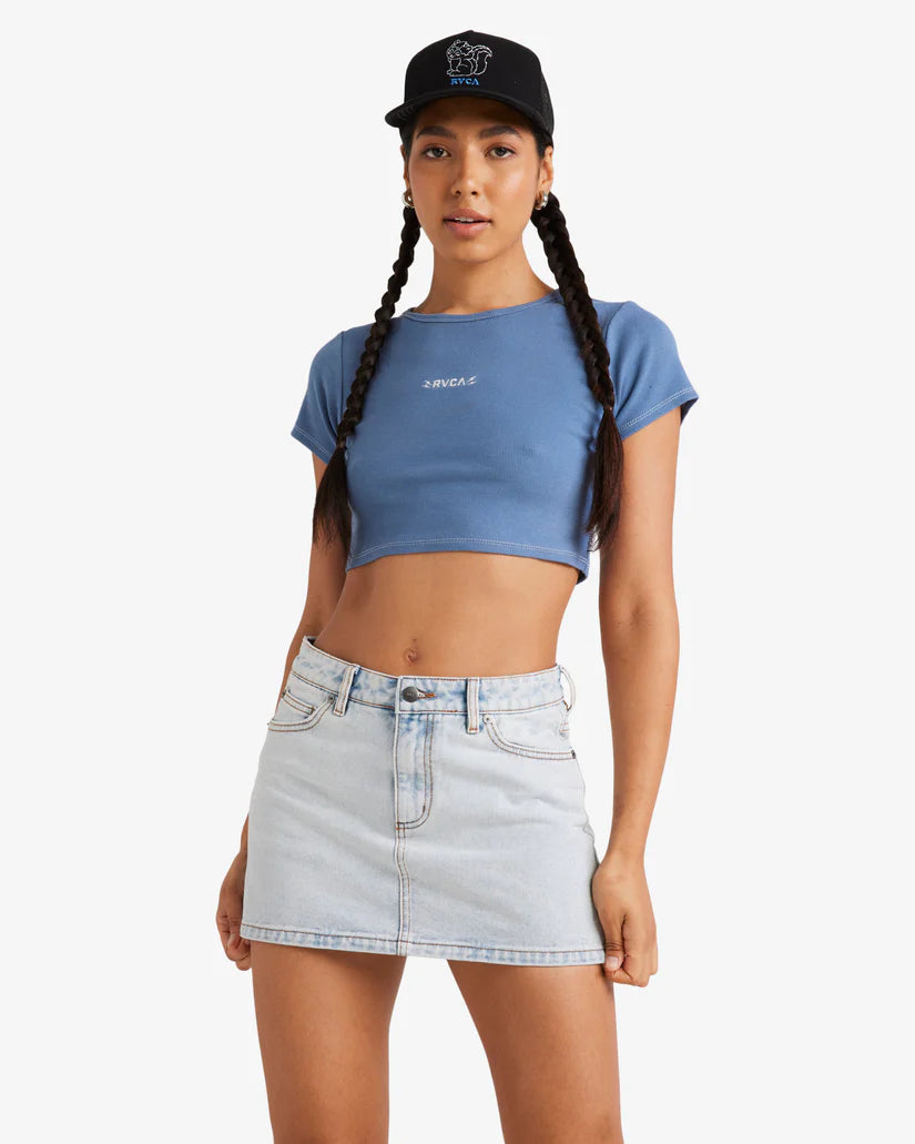 RVCA Womens Mini Denim Skirt