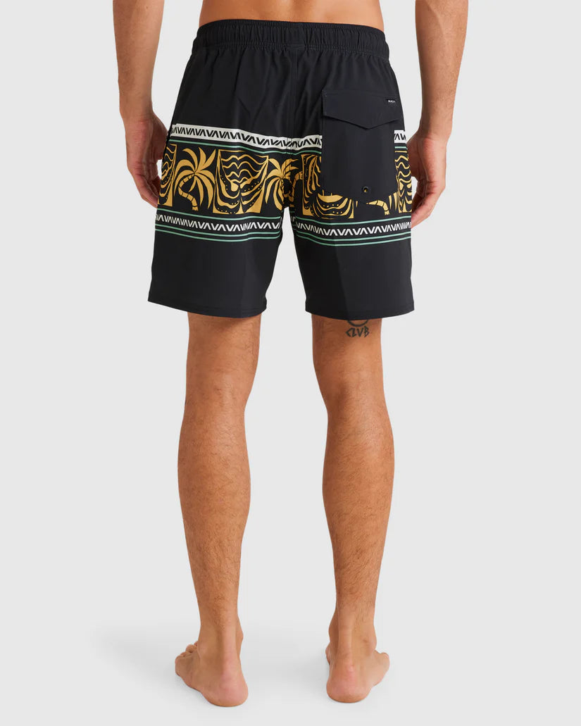 RVCA Mens Fronds Divide Elastic Boardshorts