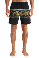 RVCA Mens Fronds Divide Elastic Boardshorts