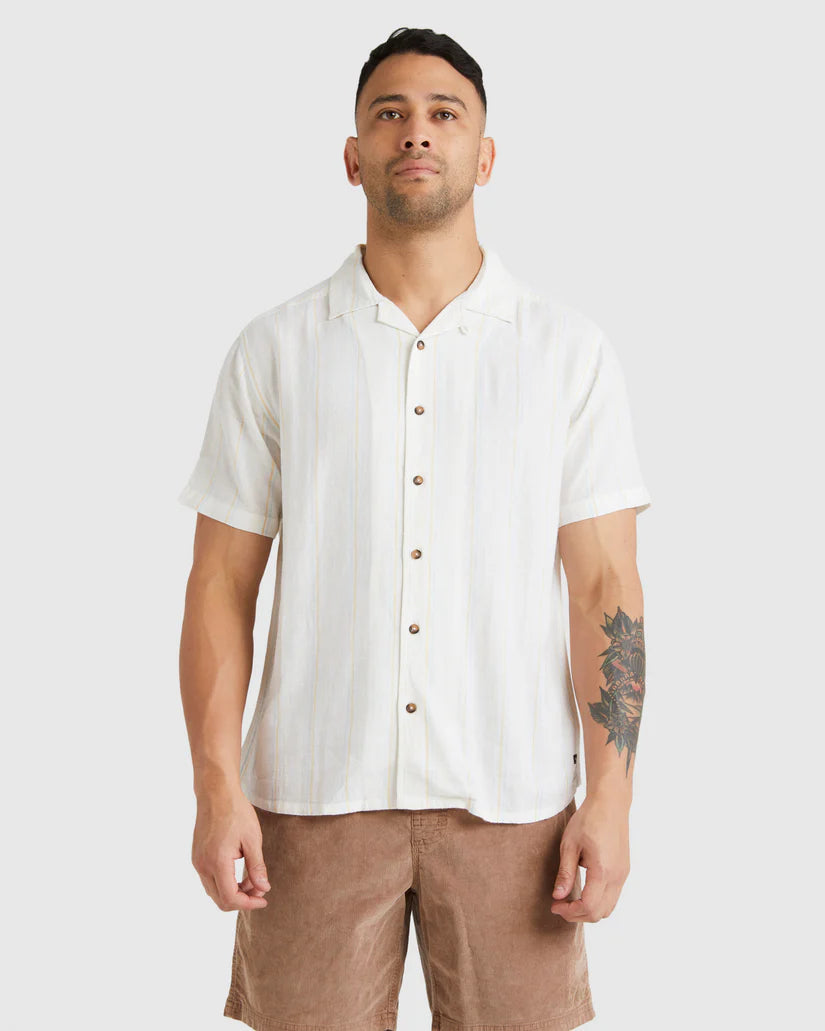 RVCA Mens Beat Stripe Shirt