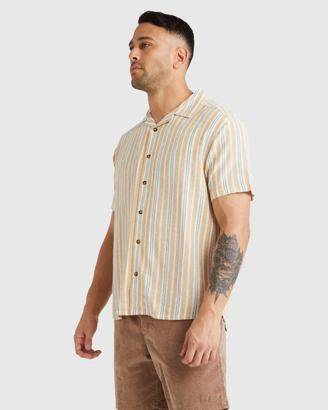 RVCA Mens Beat Stripe Shirt