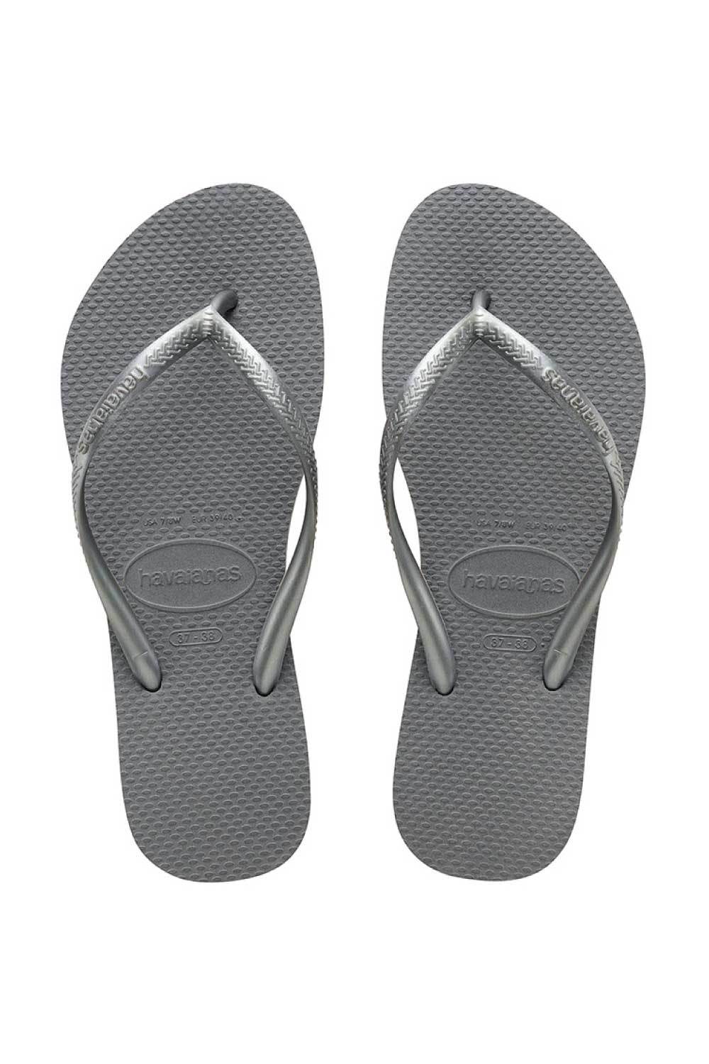 Havaianas Slim Metallic Steel Grey Thongs Sanbah Australia