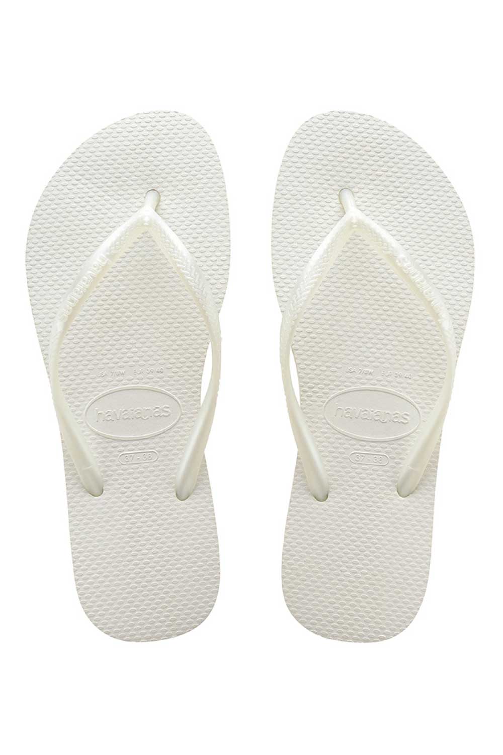 Havaianas Slim Metallic White Thongs Sanbah Australia