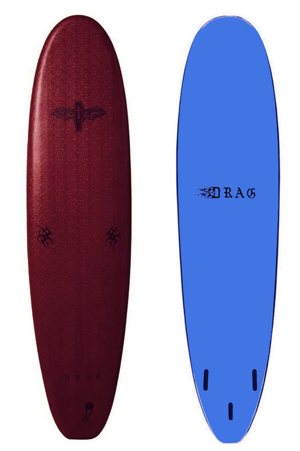 Drag Coffin 8'0 Thruster Softboard - Comes with fins – Sanbah