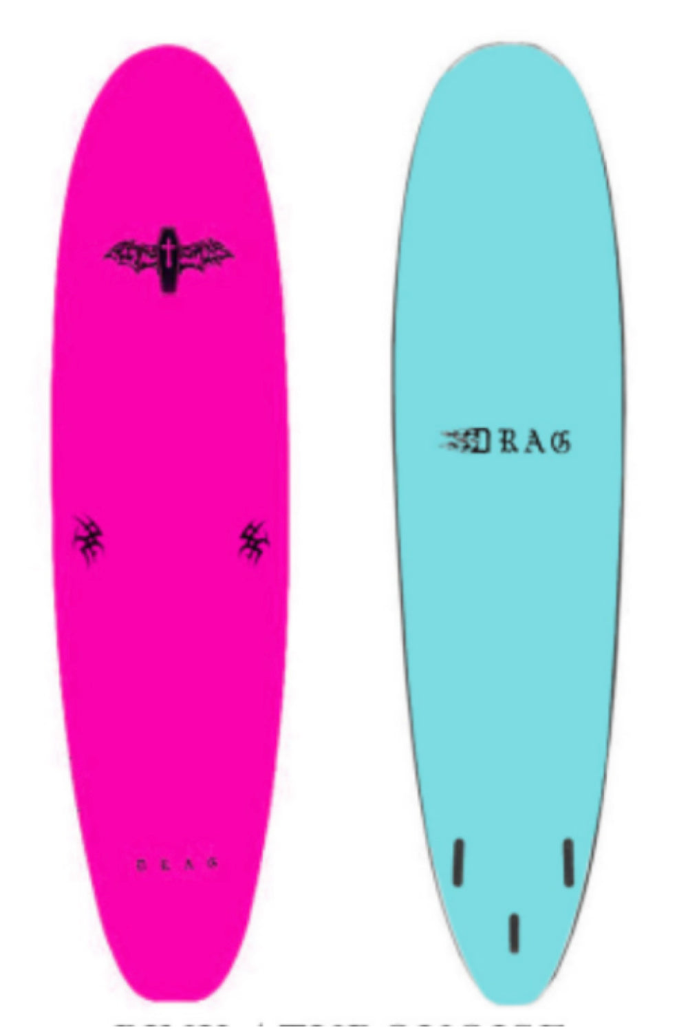 Drag Coffin 8'0 Thruster Softboard - Comes with fins