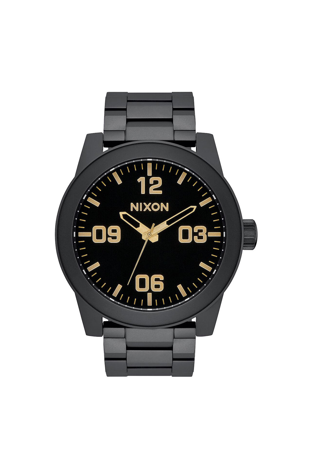 Nixon Corporal Stainless Steel Matte Black Gold Watch Buy Nixon Watches Online Sanbah Australia