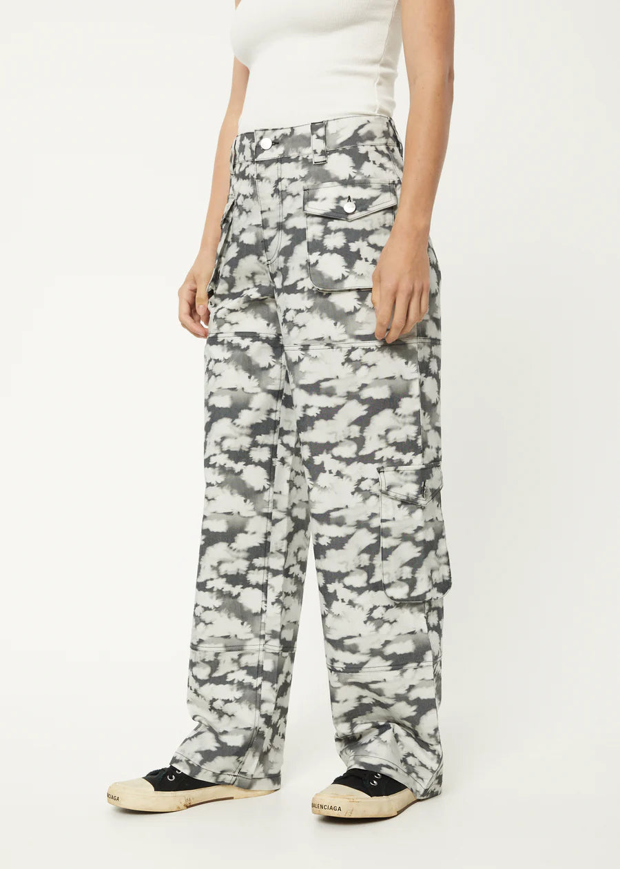 Afends Womens Ari - Waffle Sweatpants - Steel - Afends AU.